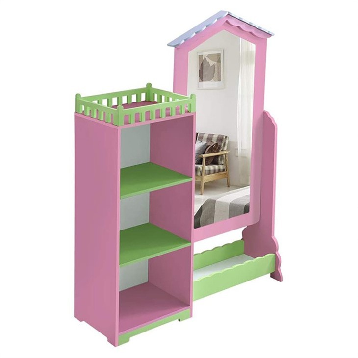 Pink Three tiers Kids Wardrobe (1)