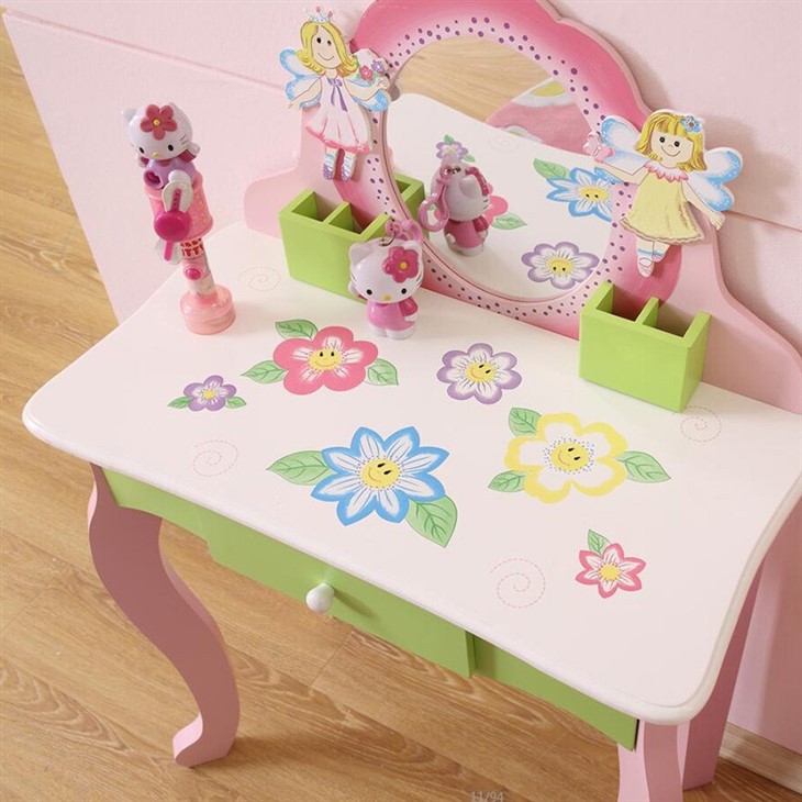 Wooden Kids Vanity Table